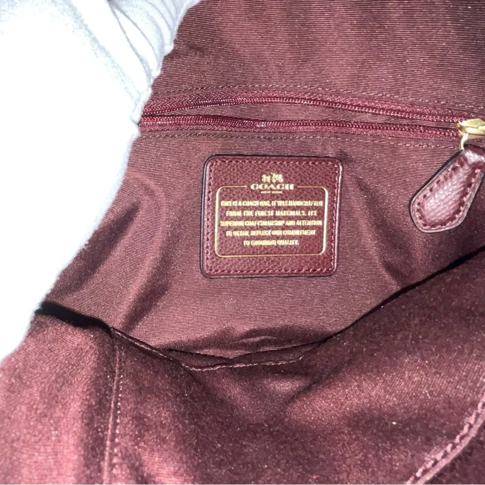 Coach NWOT Mini Leather Purse. Includes COA Card Burgandy- Starts in Live Show​ - Picture 6 of 7